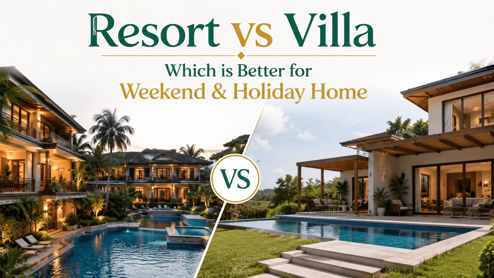 Resort vs Villa - Which is Better for Weekend & Holiday Home