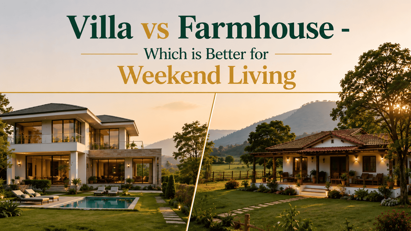 Villa vs Farmhouse - Which is Better for Weekend Living