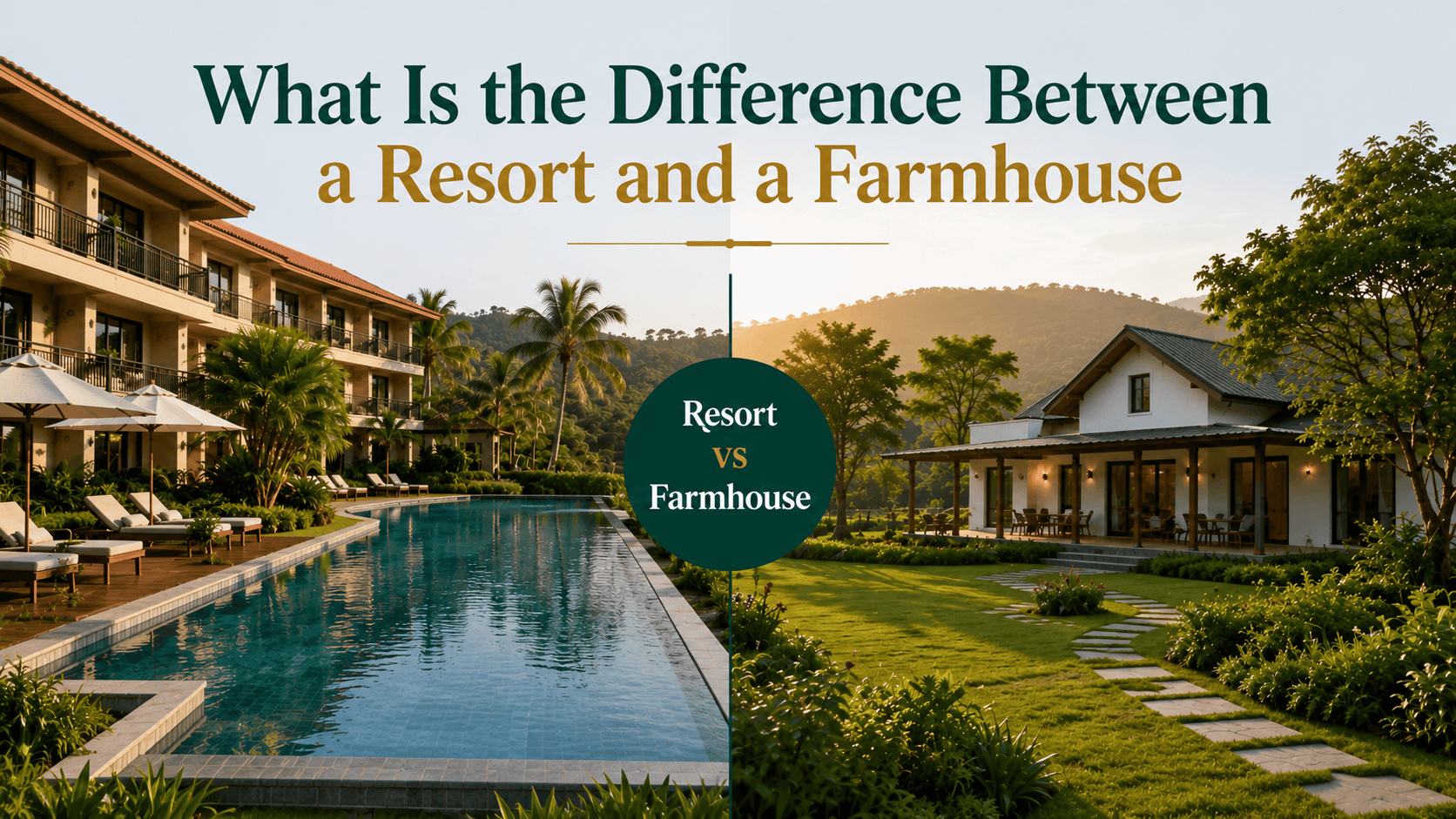 What is the Difference Between a Resort and a Farmhouse?